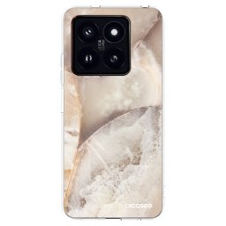Átlátszó szilikon tok az alábbi mobiltelefonokra Xiaomi 14 Pro - Cream marble