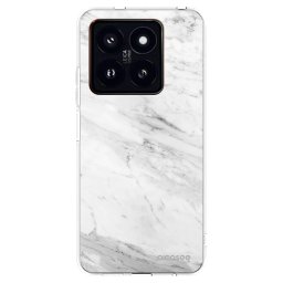 Átlátszó szilikon tok az alábbi mobiltelefonokra Xiaomi 14 Pro - White marble