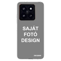 Átlátszó szilikon tok az alábbi mobiltelefonokra Xiaomi 14 Pro - Saját fotó/motívum