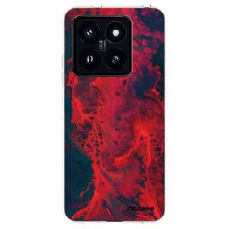 Átlátszó szilikon tok az alábbi mobiltelefonokra Xiaomi 14 Pro - Organic red