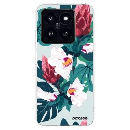 Átlátszó szilikon tok az alábbi mobiltelefonokra Xiaomi 14 Pro - Rhododendron