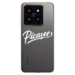 Átlátszó szilikon tok az alábbi mobiltelefonokra Xiaomi 14 Pro - Picasee - old logo - white