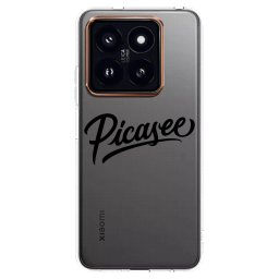 Átlátszó szilikon tok az alábbi mobiltelefonokra Xiaomi 14 Pro - Picasee - old logo - black