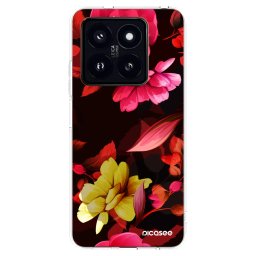 Átlátszó szilikon tok az alábbi mobiltelefonokra Xiaomi 14 Pro - Dark Peonny