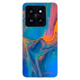 Átlátszó szilikon tok az alábbi mobiltelefonokra Xiaomi 14 Pro - Rainbow