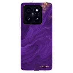 Átlátszó szilikon tok az alábbi mobiltelefonokra Xiaomi 14 Pro - Purple
