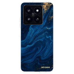 Átlátszó szilikon tok az alábbi mobiltelefonokra Xiaomi 14 Pro - Blue