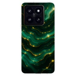 Átlátszó szilikon tok az alábbi mobiltelefonokra Xiaomi 14 Pro - Emerald