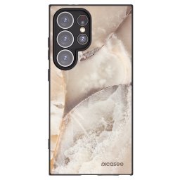 Fekete szilikon tok az alábbi mobiltelefonokra Samsung Galaxy S24 Ultra S928B 5G - Cream marble