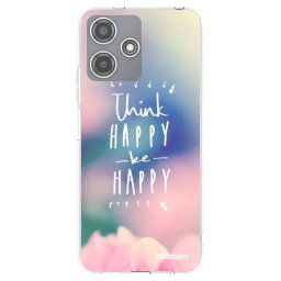 Átlátszó szilikon tok az alábbi mobiltelefonokra Xiaomi Redmi 12 5G - Think happy be happy