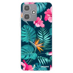 Átlátszó szilikon tok az alábbi mobiltelefonokra Xiaomi Redmi 12 5G - Pink Monstera