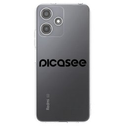 Átlátszó szilikon tok az alábbi mobiltelefonokra Xiaomi Redmi 12 5G - Picasee - new logo - black