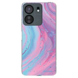 Átlátszó szilikon tok az alábbi mobiltelefonokra Xiaomi Redmi 13C 4G - Pink liquid