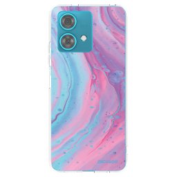 Átlátszó szilikon tok az alábbi mobiltelefonokra Motorola Edge 40 Neo - Pink liquid