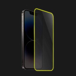 3x Keményített védőfólia a sötétben világító kerettel mobiltelefonokra Xiaomi Mi 10T - Sárga