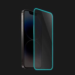 3x Keményített védőfólia a sötétben világító kerettel mobiltelefonokra Xiaomi Mi 10T - Kék