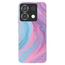 Átlátszó szilikon tok az alábbi mobiltelefonokra Xiaomi Poco X6 - Pink liquid