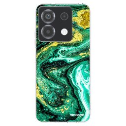 Átlátszó szilikon tok az alábbi mobiltelefonokra Xiaomi Poco X6 - Green Gold