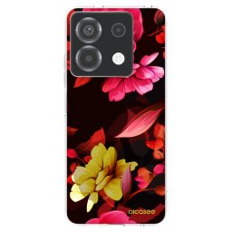Átlátszó szilikon tok az alábbi mobiltelefonokra Xiaomi Poco X6 - Dark Peonny
