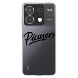 Átlátszó szilikon tok az alábbi mobiltelefonokra Xiaomi Poco X6 - Picasee - old logo - black
