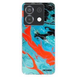 Átlátszó szilikon tok az alábbi mobiltelefonokra Xiaomi Poco X6 - Blue Magma
