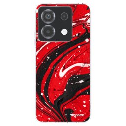 Átlátszó szilikon tok az alábbi mobiltelefonokra Xiaomi Poco X6 - Red black