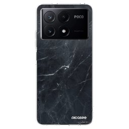 Átlátszó szilikon tok az alábbi mobiltelefonokra Xiaomi Poco X6 Pro - Black marble