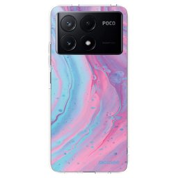 Átlátszó szilikon tok az alábbi mobiltelefonokra Xiaomi Poco X6 Pro - Pink liquid
