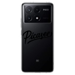 Átlátszó szilikon tok az alábbi mobiltelefonokra Xiaomi Poco X6 Pro - Picasee - old logo - black