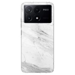 Átlátszó szilikon tok az alábbi mobiltelefonokra Xiaomi Poco X6 Pro - White marble