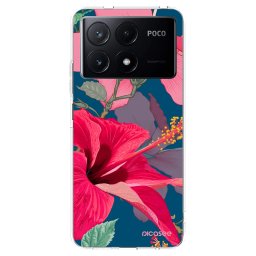Átlátszó szilikon tok az alábbi mobiltelefonokra Xiaomi Poco X6 Pro - Hibiscus