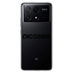 Átlátszó szilikon tok az alábbi mobiltelefonokra Xiaomi Poco X6 Pro - Picasee - new logo - black