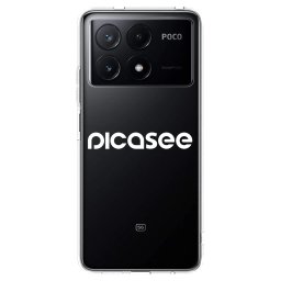 Átlátszó szilikon tok az alábbi mobiltelefonokra Xiaomi Poco X6 Pro - Picasee - new logo - white