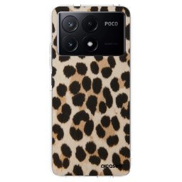 Átlátszó szilikon tok az alábbi mobiltelefonokra Xiaomi Poco X6 Pro - Brown Tiger