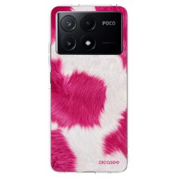 Átlátszó szilikon tok az alábbi mobiltelefonokra Xiaomi Poco X6 Pro - Pink Moo