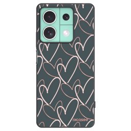 Fekete szilikon tok az alábbi mobiltelefonokra Xiaomi Redmi Note 13 5G - Lots of love