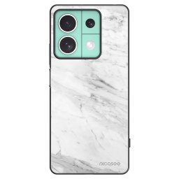 Fekete szilikon tok az alábbi mobiltelefonokra Xiaomi Redmi Note 13 5G - White marble