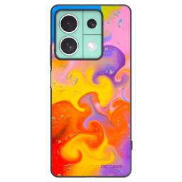 Fekete szilikon tok az alábbi mobiltelefonokra Xiaomi Redmi Note 13 5G - Bubbles