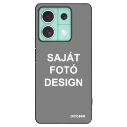 Fekete szilikon tok az alábbi mobiltelefonokra Xiaomi Redmi Note 13 5G - Saját fotó/motívum