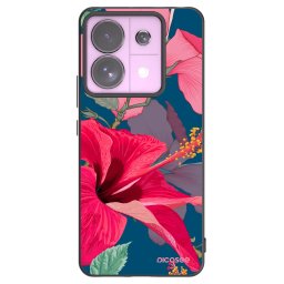 Fekete szilikon tok az alábbi mobiltelefonokra Xiaomi Redmi Note 13 Pro 5G - Hibiscus