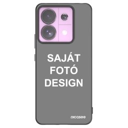 Fekete szilikon tok az alábbi mobiltelefonokra Xiaomi Redmi Note 13 Pro 5G - Saját fotó/motívum
