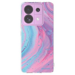 Átlátszó szilikon tok az alábbi mobiltelefonokra Xiaomi Redmi Note 13 Pro 5G - Pink liquid