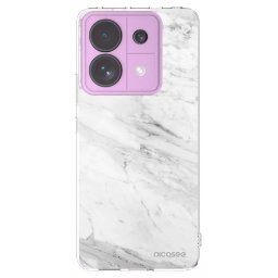 Átlátszó szilikon tok az alábbi mobiltelefonokra Xiaomi Redmi Note 13 Pro 5G - White marble