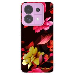 Átlátszó szilikon tok az alábbi mobiltelefonokra Xiaomi Redmi Note 13 Pro 5G - Dark Peonny