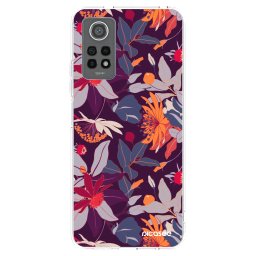 Átlátszó szilikon tok az alábbi mobiltelefonokra Xiaomi Redmi Note 12 Pro 4G - Purple Leaf