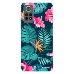 Átlátszó szilikon tok az alábbi mobiltelefonokra Xiaomi Redmi Note 12 Pro 4G - Pink Monstera