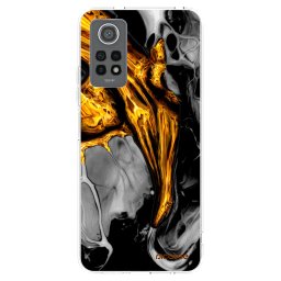 Átlátszó szilikon tok az alábbi mobiltelefonokra Xiaomi Redmi Note 12 Pro 4G - Black Gold