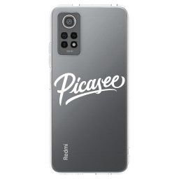Átlátszó szilikon tok az alábbi mobiltelefonokra Xiaomi Redmi Note 12 Pro 4G - Picasee - old logo - white
