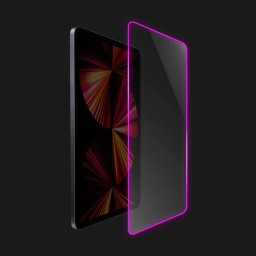 3x Védő edzett üveg világító kerettel a táblagép számára a Apple iPad Pro 11" 2019 (1.gen.) - Rózsaszín
