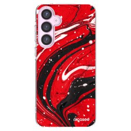Átlátszó szilikon tok az alábbi mobiltelefonokra Samsung Galaxy A55 5G A556B - Red black